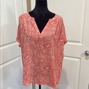 Banana Republic Factory Pink Flutter Sleeve Blouse